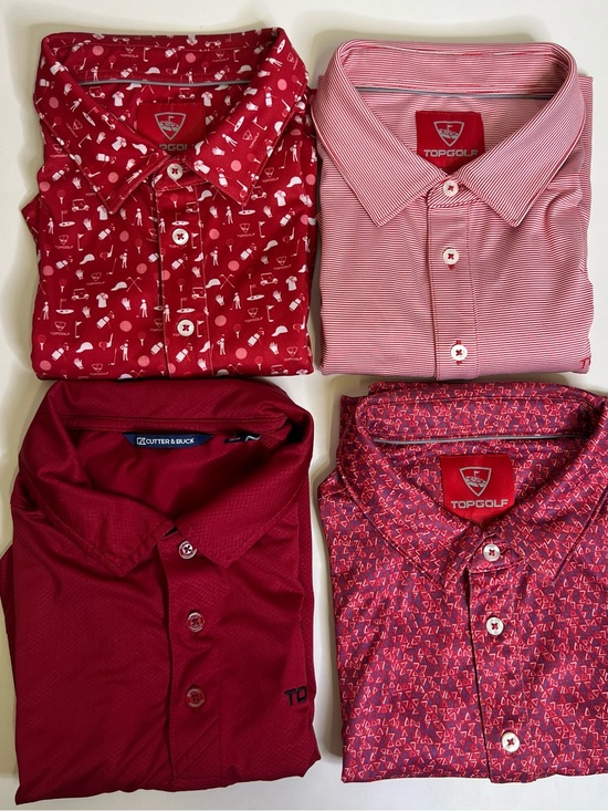 Cutter & Buck Other - X4 Bundle Cutter & Buck Men’s Top Golf Polo Shirt - Size Large Assorted Prints